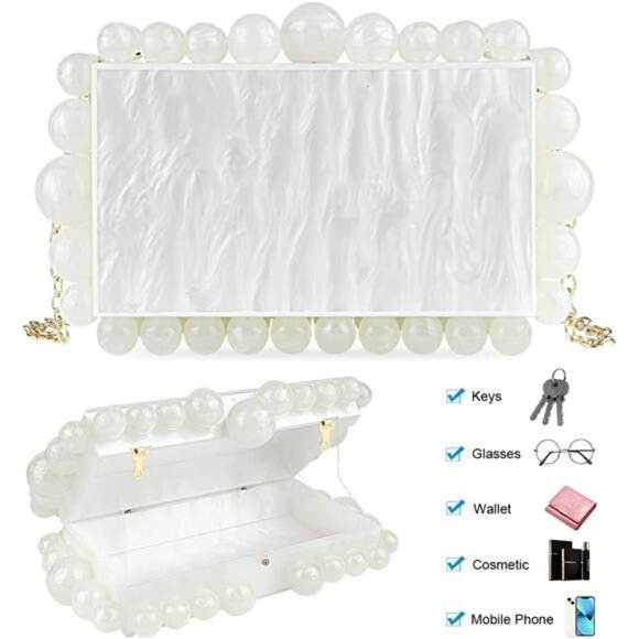 Bag Clutch Purses for Women, Rhinestones Purse, Sparkling Envelope - Picture 3 of 8